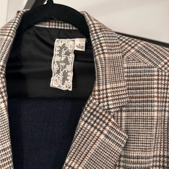 Houndstooth pattern 1 button blazer - Picture 5 of 7